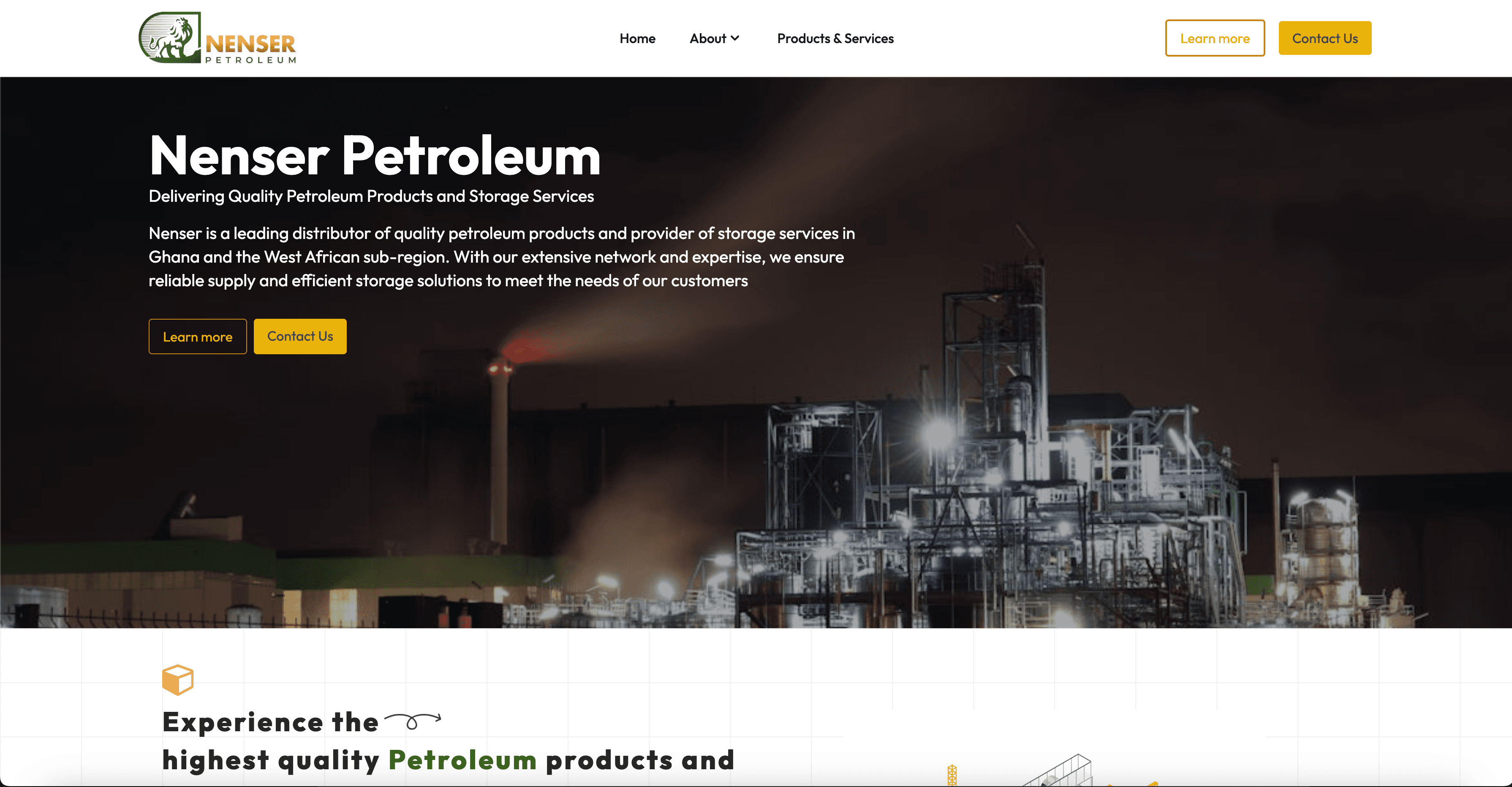 Nenser Petroleum //_landing-page